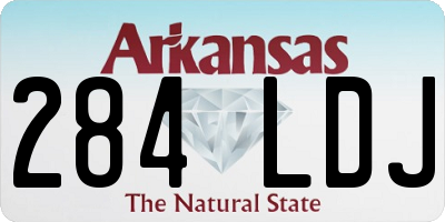 AR license plate 284LDJ