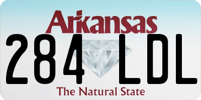 AR license plate 284LDL