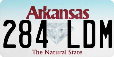 AR license plate 284LDM