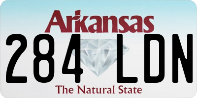 AR license plate 284LDN
