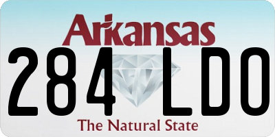 AR license plate 284LDO