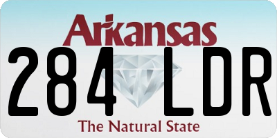 AR license plate 284LDR