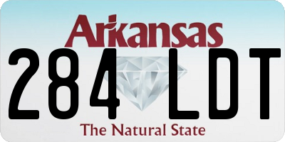 AR license plate 284LDT