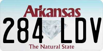 AR license plate 284LDV