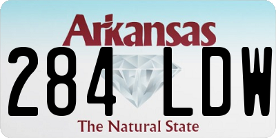 AR license plate 284LDW