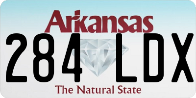 AR license plate 284LDX
