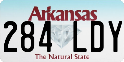 AR license plate 284LDY