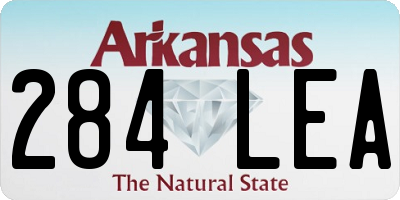 AR license plate 284LEA