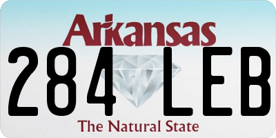 AR license plate 284LEB