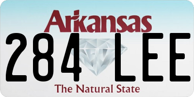 AR license plate 284LEE