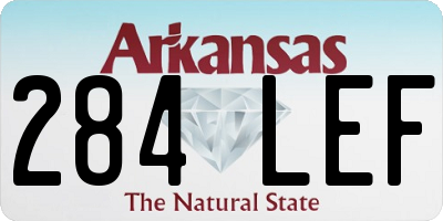 AR license plate 284LEF