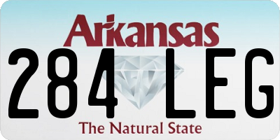 AR license plate 284LEG