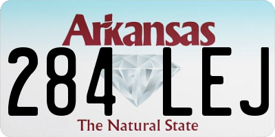 AR license plate 284LEJ