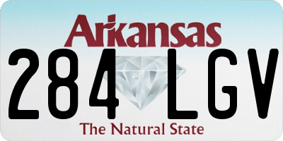 AR license plate 284LGV