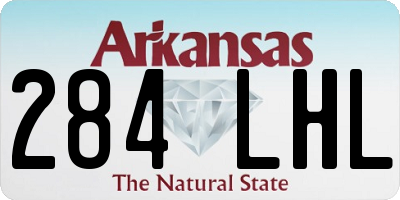 AR license plate 284LHL