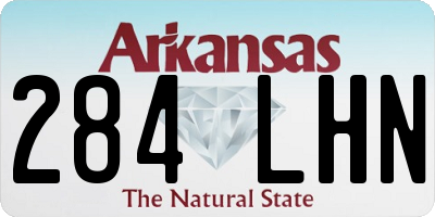 AR license plate 284LHN
