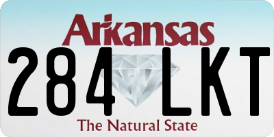 AR license plate 284LKT