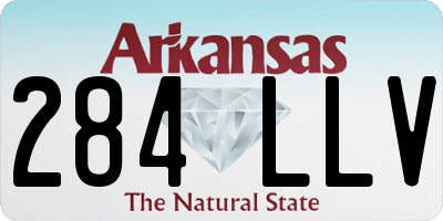 AR license plate 284LLV
