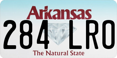 AR license plate 284LRO