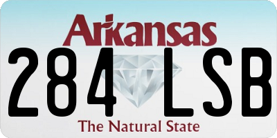 AR license plate 284LSB