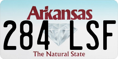 AR license plate 284LSF