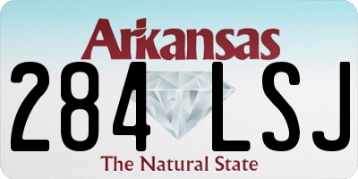 AR license plate 284LSJ