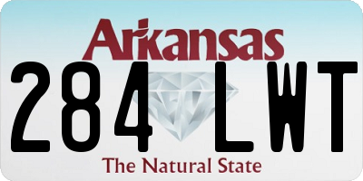 AR license plate 284LWT
