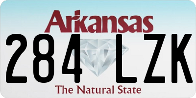 AR license plate 284LZK