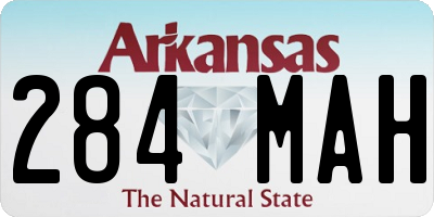 AR license plate 284MAH