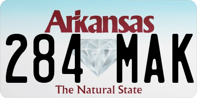 AR license plate 284MAK