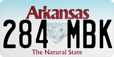 AR license plate 284MBK