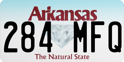 AR license plate 284MFQ