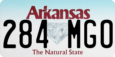 AR license plate 284MGO