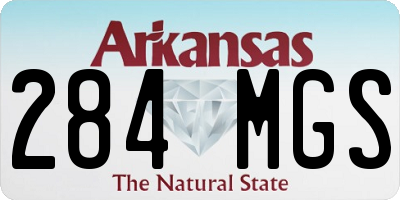 AR license plate 284MGS