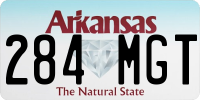 AR license plate 284MGT