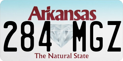 AR license plate 284MGZ