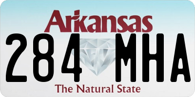 AR license plate 284MHA