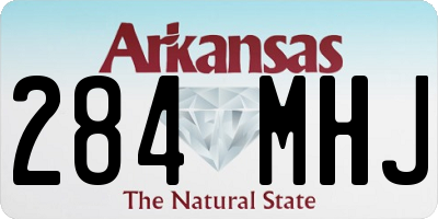 AR license plate 284MHJ