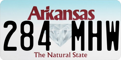 AR license plate 284MHW