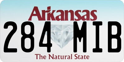 AR license plate 284MIB