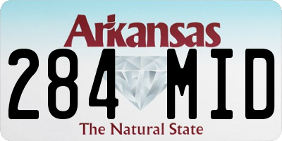 AR license plate 284MID