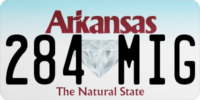 AR license plate 284MIG