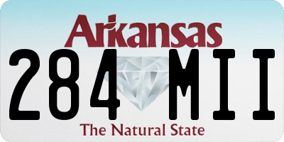 AR license plate 284MII