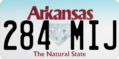 AR license plate 284MIJ