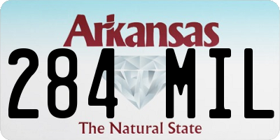 AR license plate 284MIL