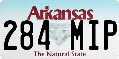 AR license plate 284MIP