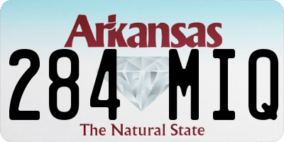 AR license plate 284MIQ