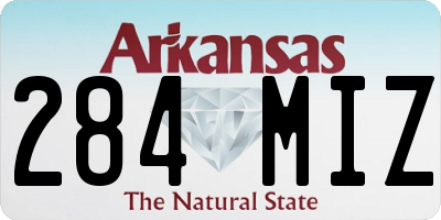 AR license plate 284MIZ