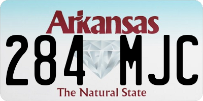 AR license plate 284MJC