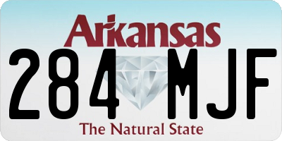 AR license plate 284MJF